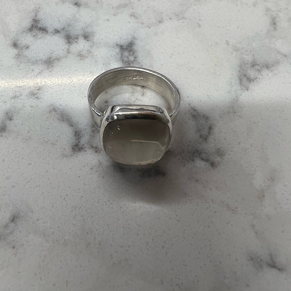 Genuine Smokey quartz Sterling Silver ring